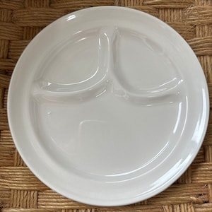 Morco China Off White Restaurant Diner Ware Divided Grill Plate Child’s Diner Ware Vintage MCM Dinner Plate B5B READ DETAIL