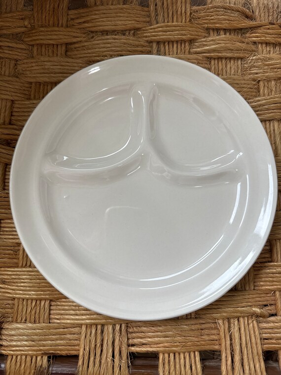 Vintage Morco China Divided Plate: off White Restaurant Diner Ware