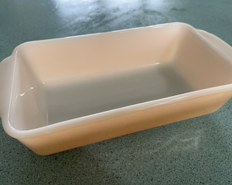 Vintage Fire King Peach Luster Loaf Pan: 1 Quart Baking Dish 1950’s-1960’s