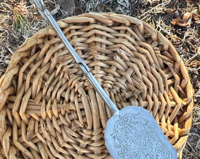 One Piece Salad Servers Tongs Floral Pattern Vegetable Utensils Elegant