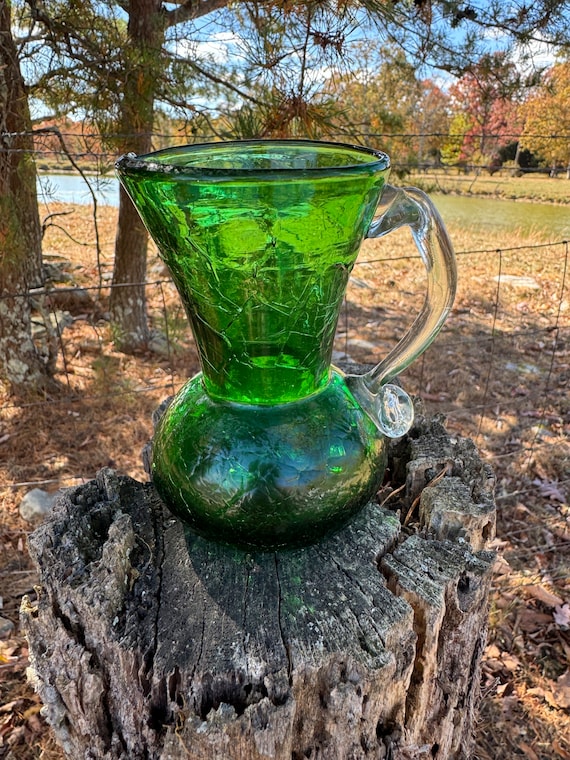 希少！ 30's〜40's　アメリカンアンティーク　緑色ガラスピッチャー　USA 希少！ 30's〜40's アメリカンアンティーク 緑色ガラスピッチャー USA