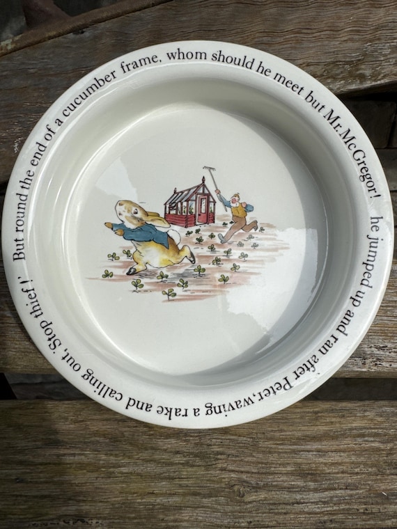 Wedgwood Peter Rabbit Bowl, Beatrix Potter Nursery Decor - Etsy