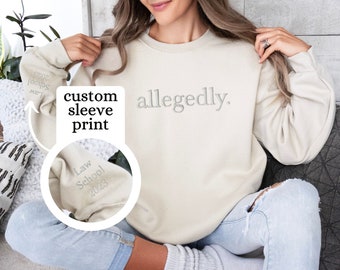 Embroidered Lawyer Sweatshirt, Law School Graduation Gift for Lawyer Personalized Crewneck, Custom Christmas Gift for Law Student Shirt Gift