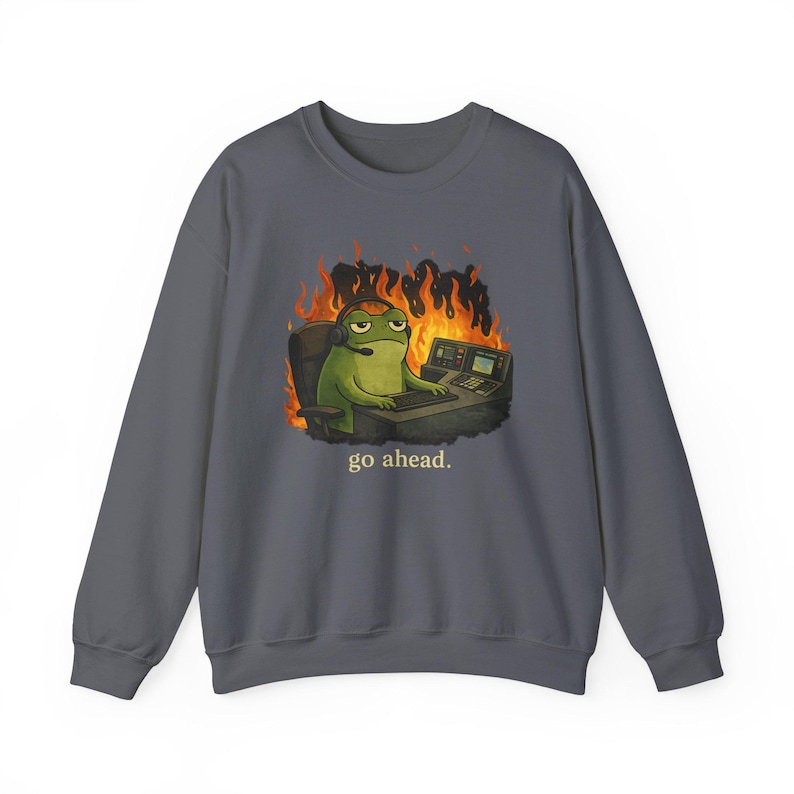 911 Dispatcher Sweatshirt, Funny Emergency Dispatcher Gifts, Frog Dispatch Shirt, 911 Police Dispatcher Gifts, Unisex Animal Meme T Shirts Charcoal