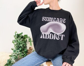 Esthetician Sweatshirt, Esthetician Gift, Skincare Addict Sweatshirt, Embroidered Skin Therapist Crewneck, Licensed Esthetician Gift