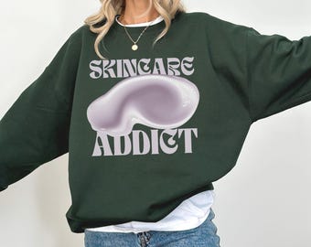 Esthetician Sweatshirt, Esthetician Gift, Skincare Addict Sweatshirt, Embroidered Skin Therapist Crewneck, Licensed Esthetician Gift
