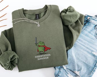 Dissertation Defense PhD Graduation Gifts, Funny PhD Embroidered Sweatshirt, Phd Gifts, Phd Defense Gift, Phd Grad Gifts for Her and Him