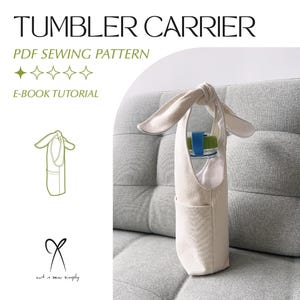 Naaipatroon tas wijn- en bekerfles: verstelbare riem (afdrukbaar pdf-bestand)