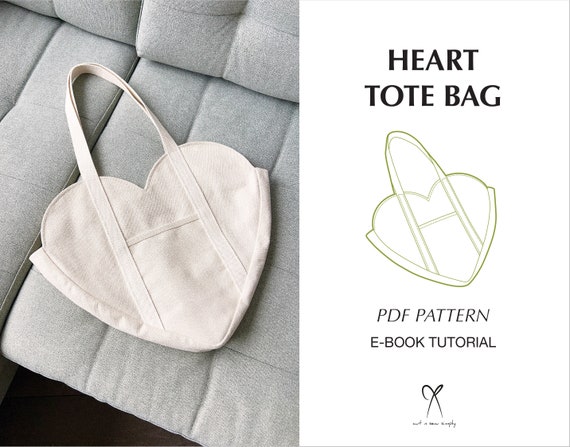 Heart shaped tote bag sale