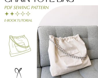 Flap Pocket Shoulder Bag Sewing Pattern PDF Printable Instant Download DIY One Size