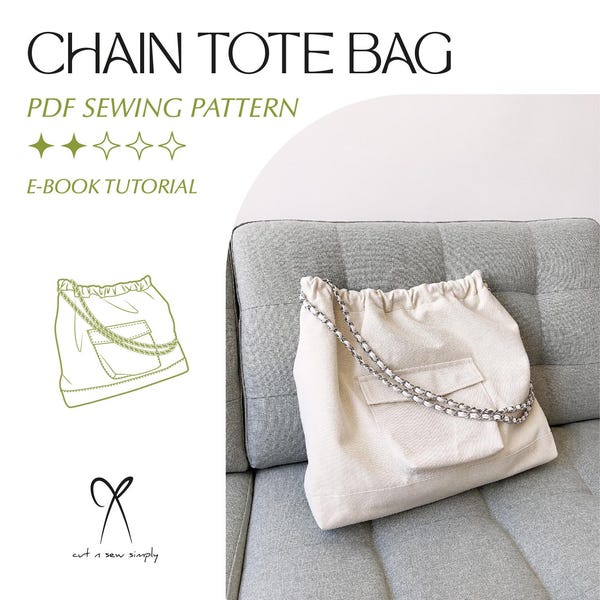 Schultertasche mit Klappe Schnittmuster PDF Printable Instant Download DIY One Size