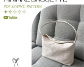 Easy Simple Baguette Bag Sewing Pattern PDF Printable Instant Download DIY One Size