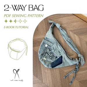 Crossbody Shoulder Bag Sewing Pattern PDF Digital Bag Pattern & Tutorial
