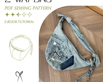 Crossbody Shoulder Bag Sewing Pattern PDF Digital Bag Pattern & Tutorial
