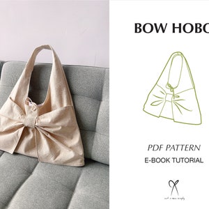 Schleife Hobo Tasche Schnittmuster PDF Printable Instant Download DIY Einheitsgröße