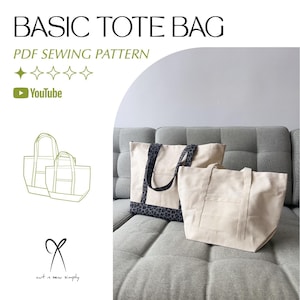 Trader Joe’s Tote Bag Sewing Pattern: Beginner-Friendly PDF (Instant Download)