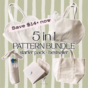 5 in 1 Sewing Pattern Bundle Starter Pack + Bestseller PDF Download Original Design