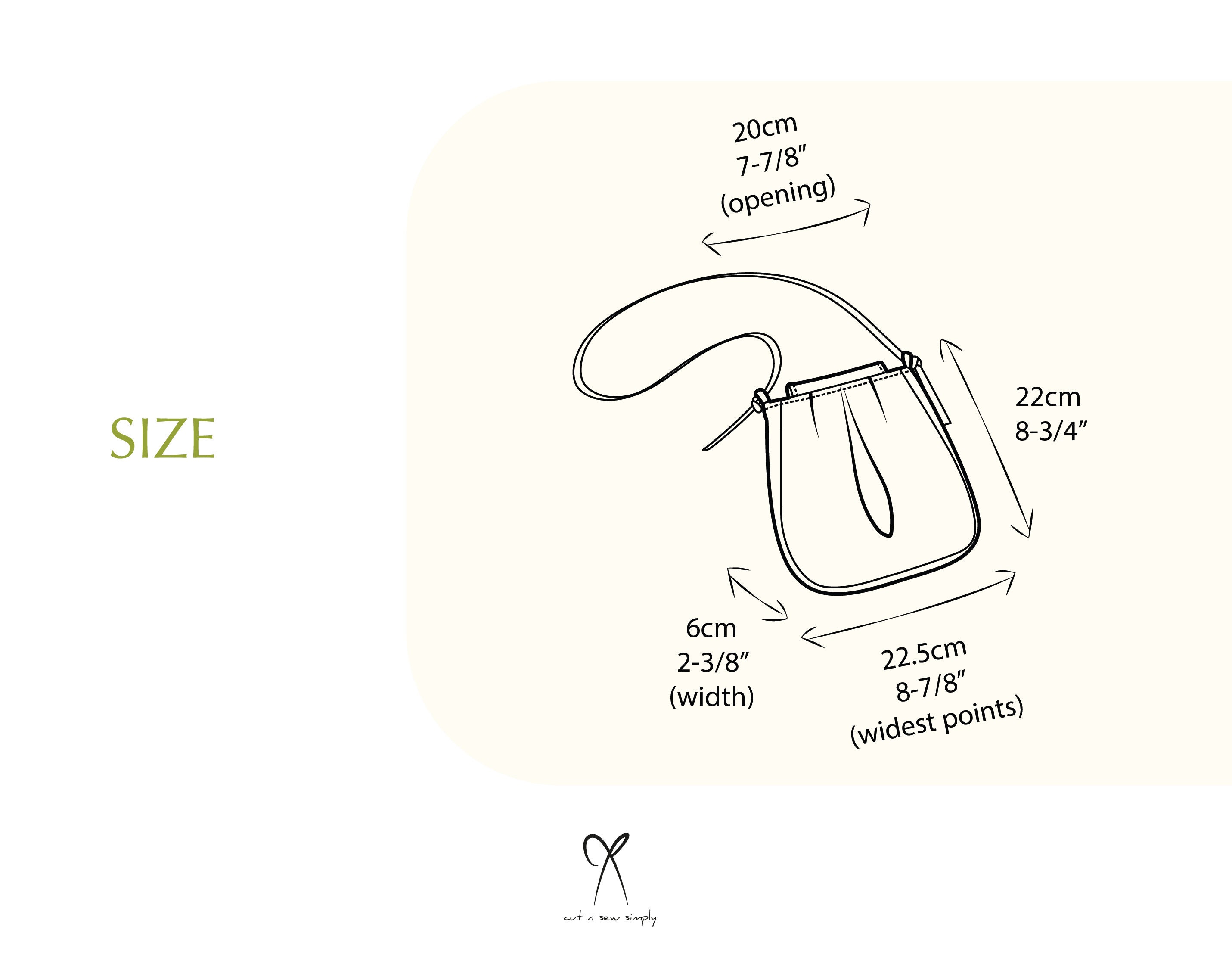 Sling Bag Sewing Pattern PDF Printable Instant Download DIY One Size ...
