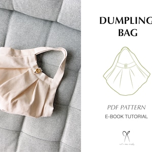 Dumpling Handbag Pleated Basket Bag Sewing Pattern PDF Printable Instant Download DIY