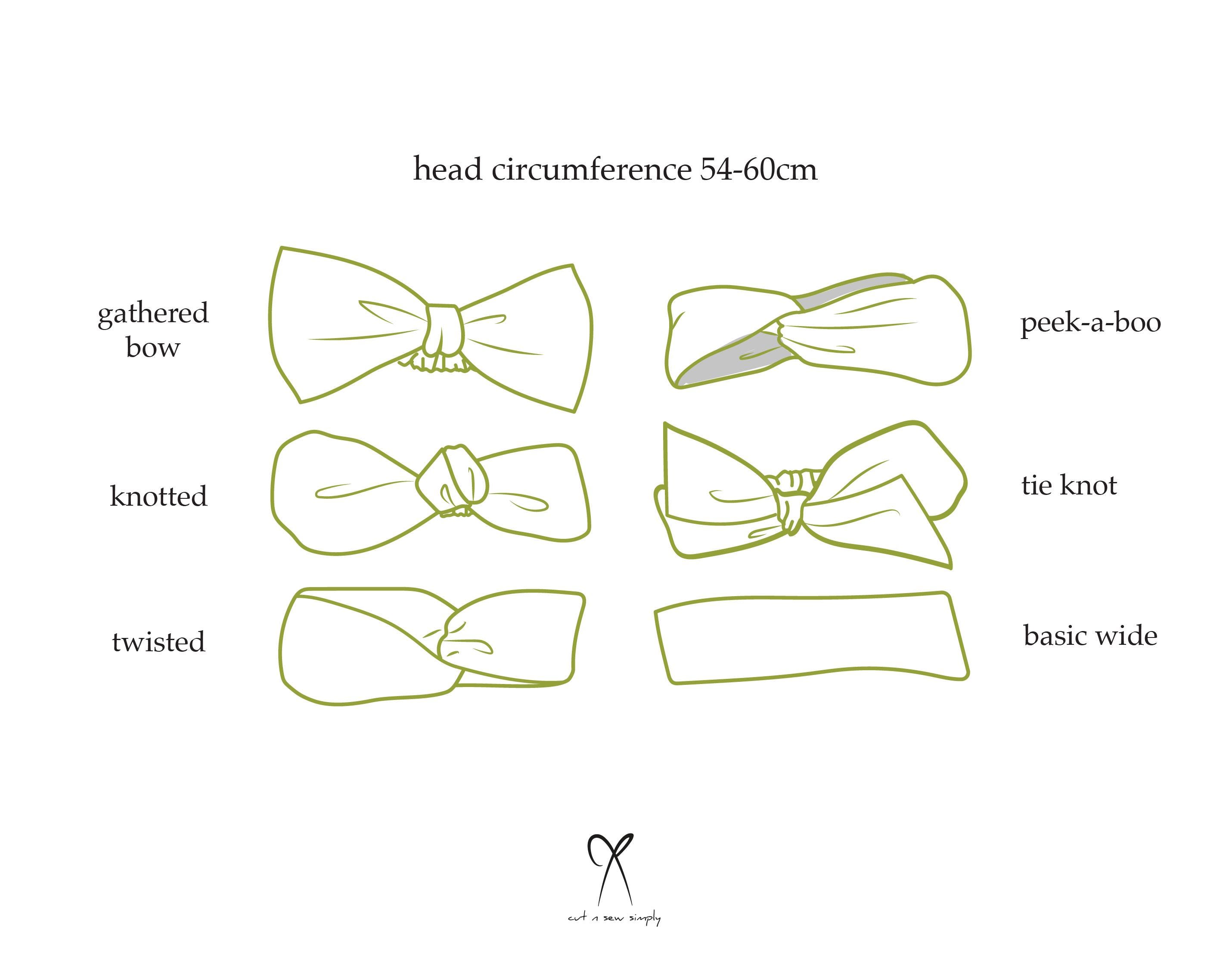 Head Bow Pattern DIY Headband Sewing Pattern: Knot Bow Twisted Hairband (PDF Download ...
