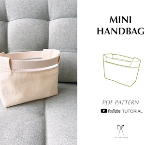 Mini Handbag Sewing Pattern PDF Printable Instant Download DIY One Size