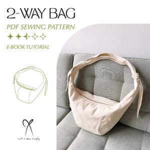 Crossbody Shoulder Bag Sewing Pattern PDF Printable Instant Download DIY