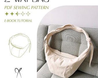 Crossbody Shoulder Bag Sewing Pattern PDF Printable Instant Download DIY