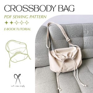 Unisex 2 Way Crossbody Bag Sewing Pattern PDF Printable Instant Download DIY