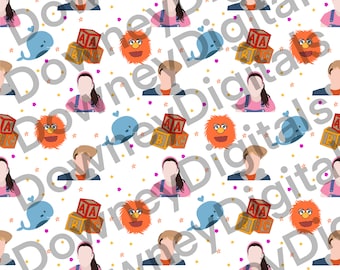 Ms Rachel seamless pattern