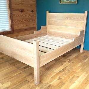 Handmade Solid Wood Bedframe, Platform Bed, Custom Bedroom Furniture, Modern Rustic Hardwood Furniture