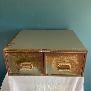 Mid-Century Steelmaster Index Card Filing Drawer Cabinet