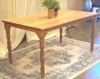 New Handmade French Country Farmhouse Style Solid Wood Dining Table