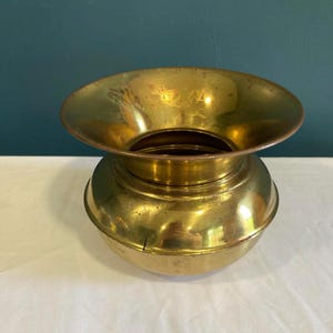 Vintage Solid Brass Spittoon by Norleans England