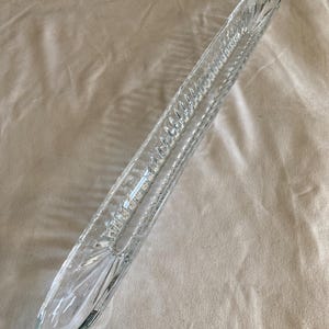 Midcentury Cut Glass Olive Dish 15.75”