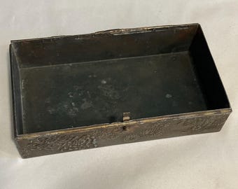 銅蟲 煙草入れ(木箱あり)1956年製：Old Copper box：Japan 銅蟲 煙草入れ(木箱あり)1956年製：Old Copper box：Japan