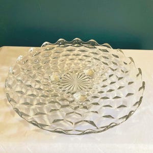 Vintage Fostoria Cubist Footed Platter