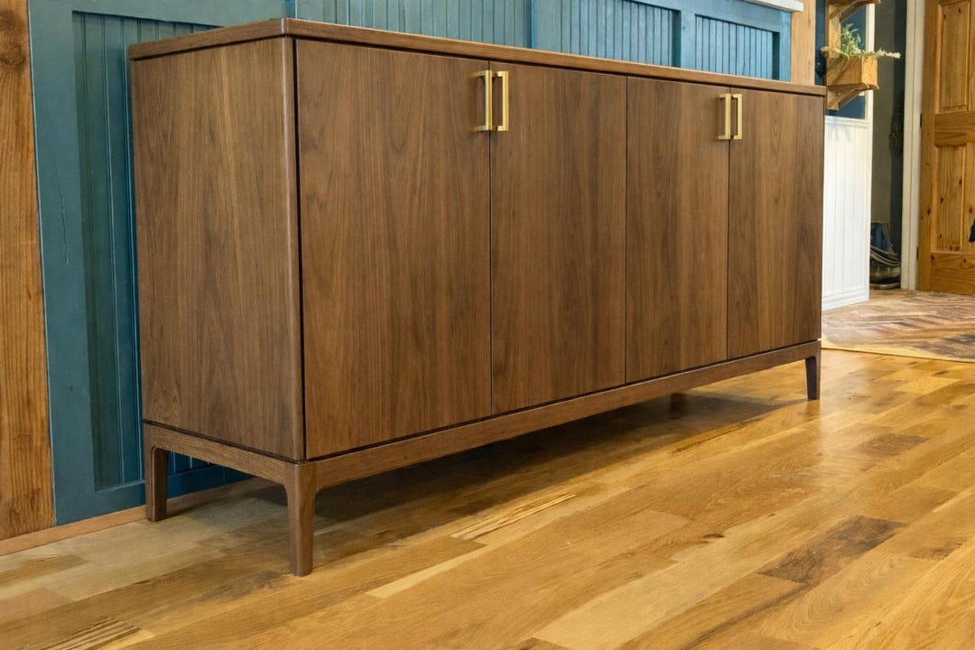 Handmade Solid Wood Sideboard – Modern Cabinet, Custom Hardwood Console ...