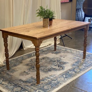 New Handmade French Country Farmhouse Style Solid Wood Dining Table