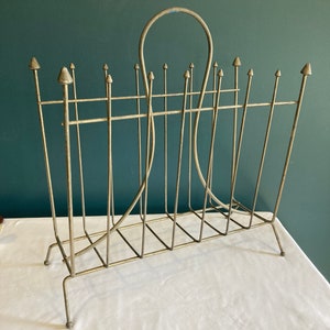 Vintage Metal Double Sided Magazine Rack