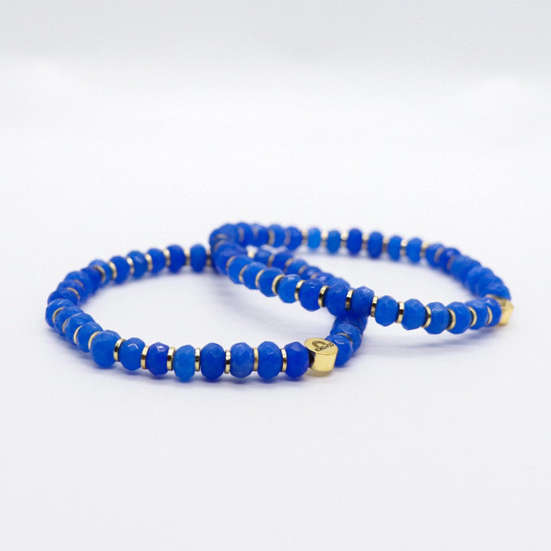 Mary Bracelet in Blue Dyed Jade