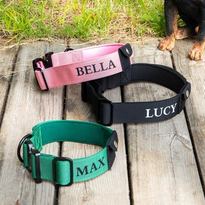 Dog Collar With Name Tag Personalized Reflective Dog Collar With Engraved ID Tag – Adjustable Nylon, Multiple Colors, Great For Safety Personalized Dog Collars Canada - Foto 8