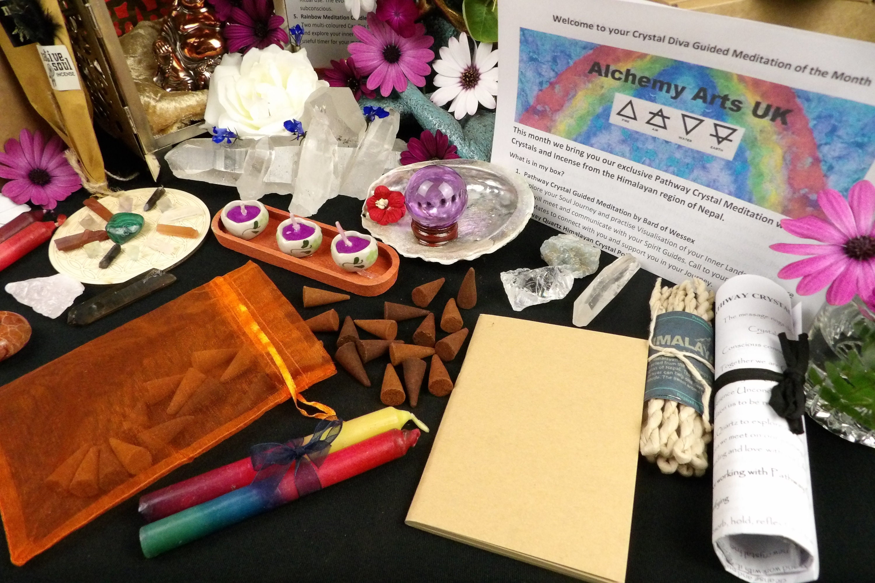 Guided Meditation With Crystals, Incense & Candle, Monthly Meditation