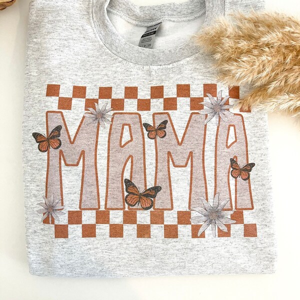 Mama Graphic Sweatshirt - Red