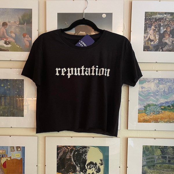 Black Reputation crop top | Taylor Swift Reputation t-shirt | Reputation Album shirt