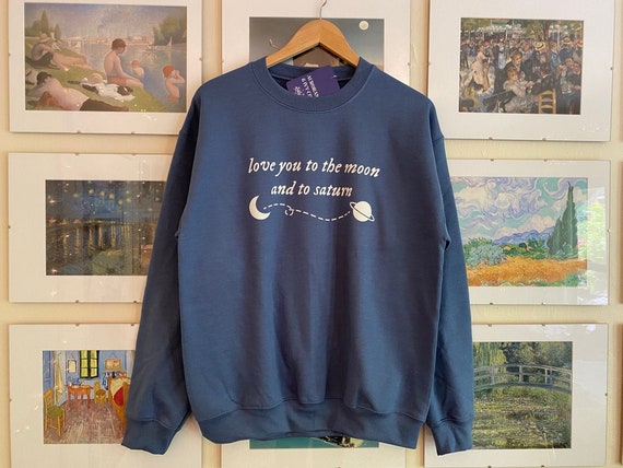 Siete sudadera / Taylor Swift folklore crewneck / te amo a la luna