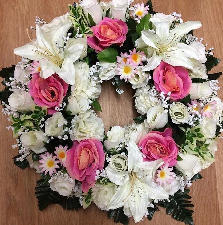 12 Artificial flower wreath Etsy