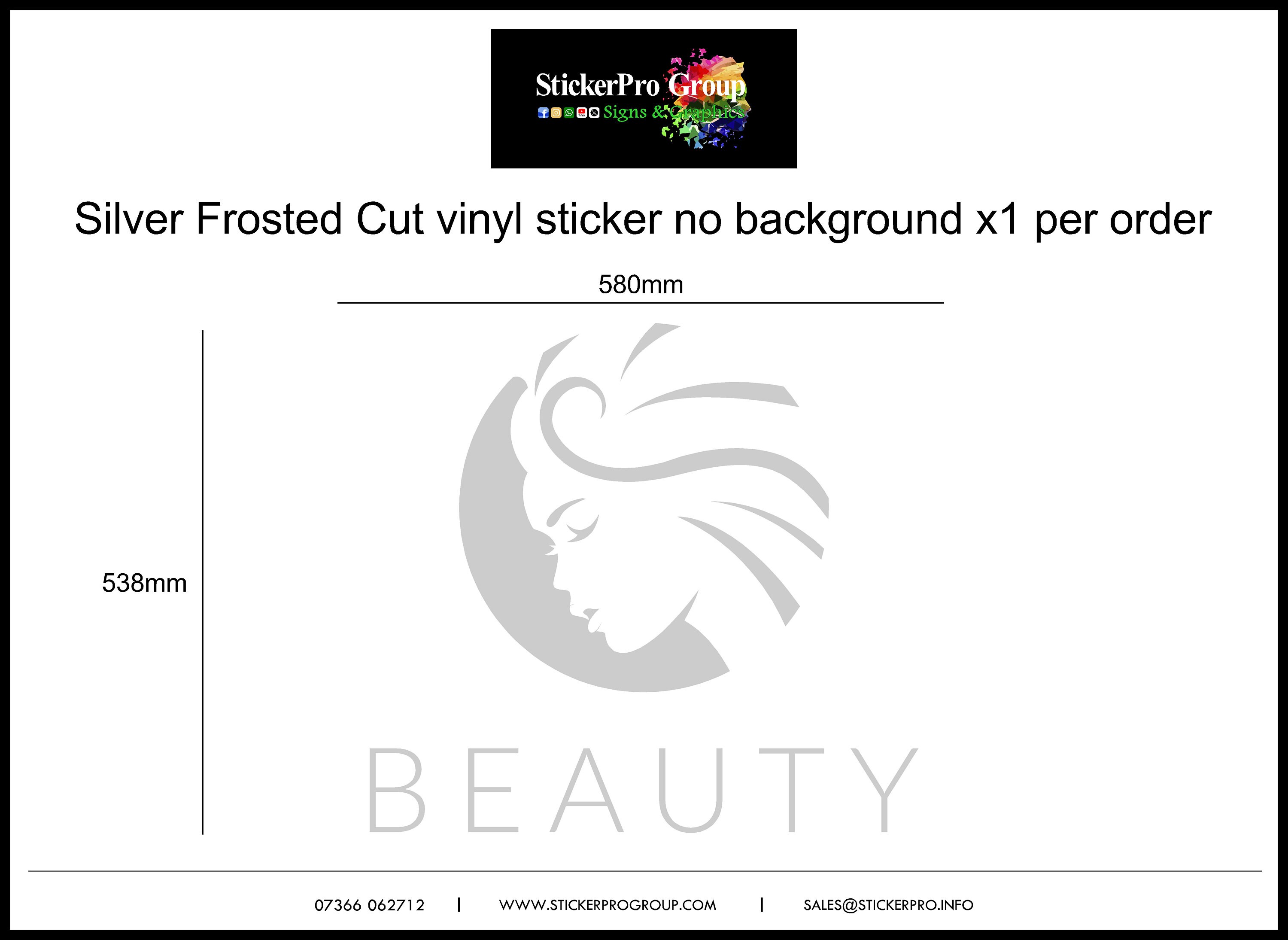 Silver Frosted Cut Vinyl Sticker No Background X1 per Order Etsy