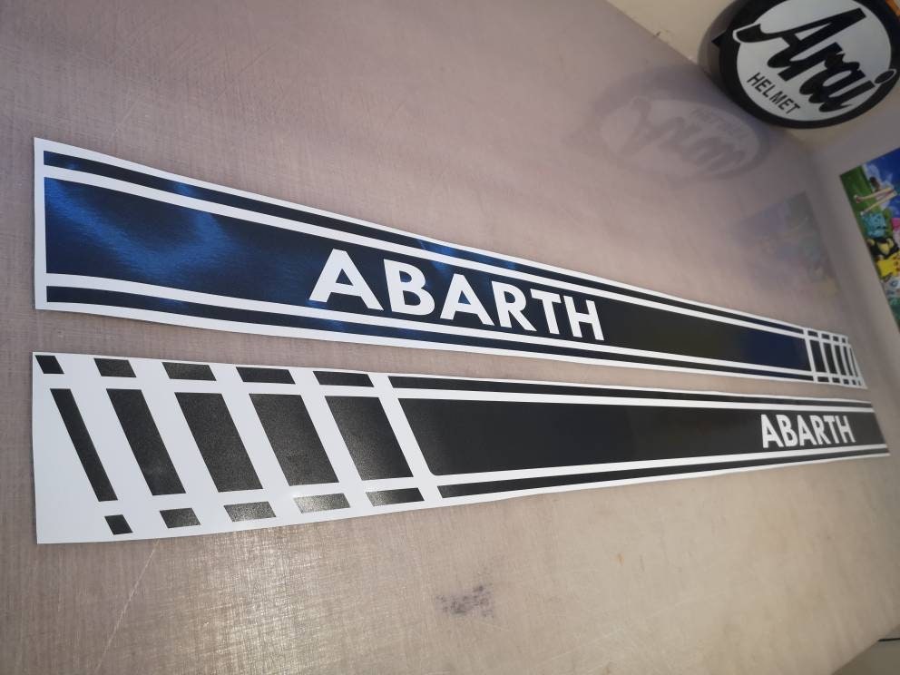 Fiat 500 Abarth Side Stripes Stickers Adhesive Decal for Abarth 500 ...