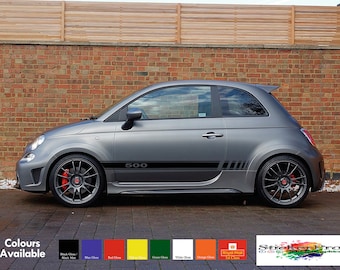 Fiat 500 Abarth Side Stripes Decal Kit – 500 / 595 / 695 Car Graphics | Vinyl Stickers for Abarth