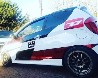 Race Car Vehicle Signage - Cut Vinyl Decals & Stickers